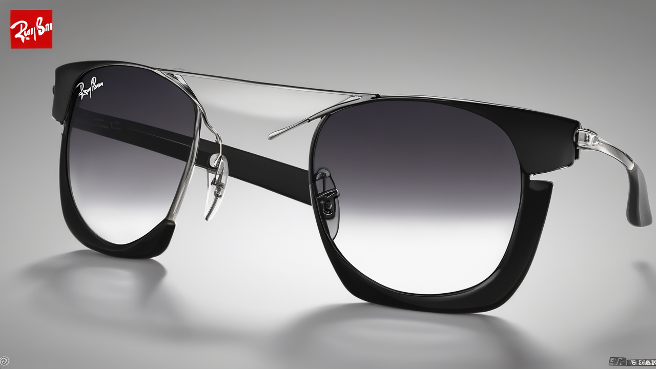 Czarne oprawki okularowe Ray-Ban w klasycznym kształcie